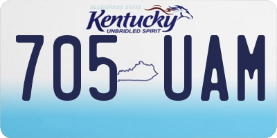 KY license plate 705UAM