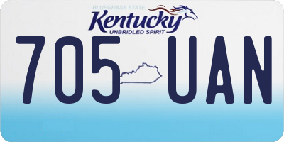 KY license plate 705UAN