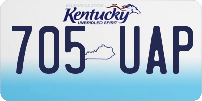 KY license plate 705UAP