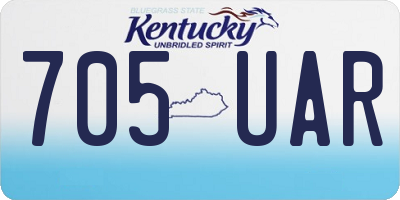 KY license plate 705UAR