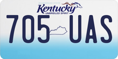 KY license plate 705UAS