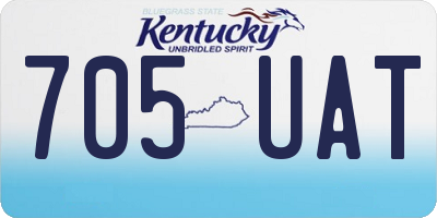 KY license plate 705UAT