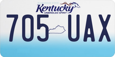KY license plate 705UAX