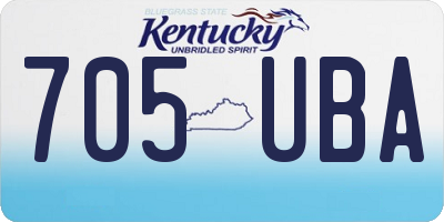 KY license plate 705UBA
