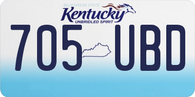KY license plate 705UBD