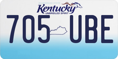 KY license plate 705UBE