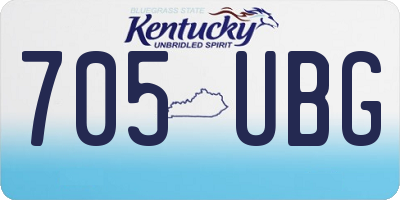 KY license plate 705UBG