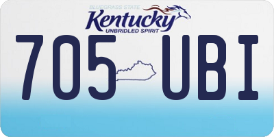 KY license plate 705UBI