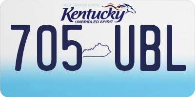 KY license plate 705UBL