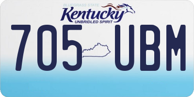 KY license plate 705UBM