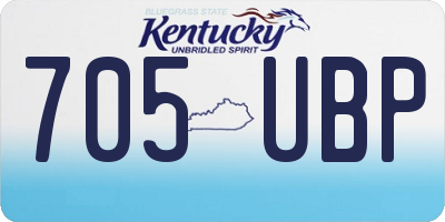 KY license plate 705UBP