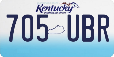 KY license plate 705UBR