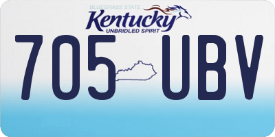 KY license plate 705UBV