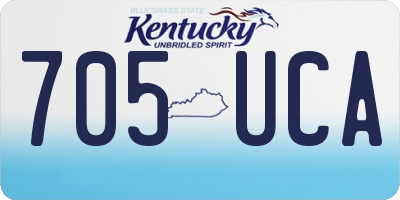 KY license plate 705UCA