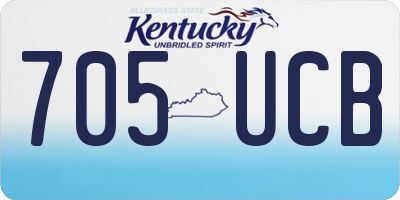 KY license plate 705UCB