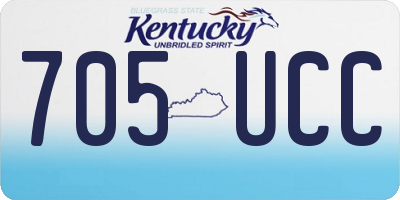 KY license plate 705UCC