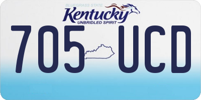 KY license plate 705UCD