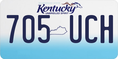 KY license plate 705UCH