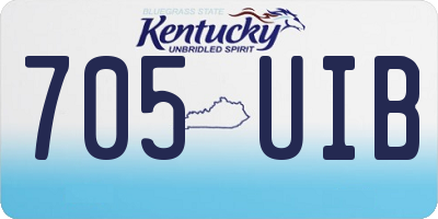 KY license plate 705UIB