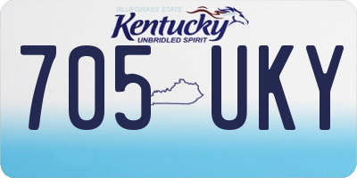 KY license plate 705UKY