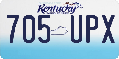 KY license plate 705UPX