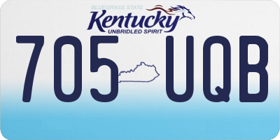 KY license plate 705UQB