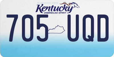 KY license plate 705UQD