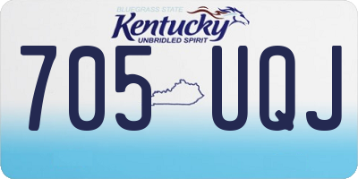 KY license plate 705UQJ