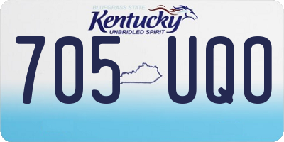KY license plate 705UQO