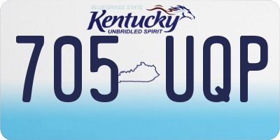 KY license plate 705UQP