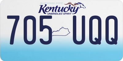 KY license plate 705UQQ