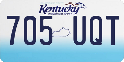 KY license plate 705UQT