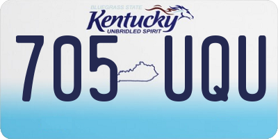 KY license plate 705UQU