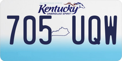 KY license plate 705UQW