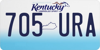 KY license plate 705URA