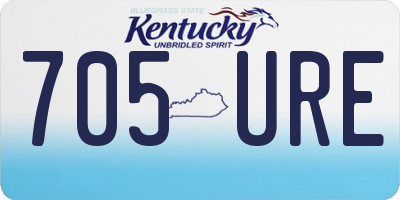 KY license plate 705URE