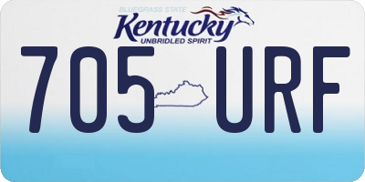 KY license plate 705URF