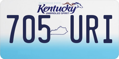 KY license plate 705URI