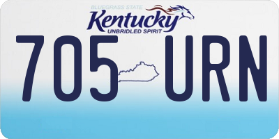 KY license plate 705URN