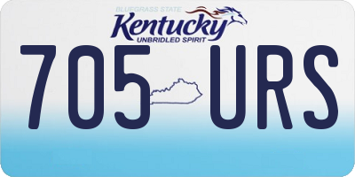 KY license plate 705URS