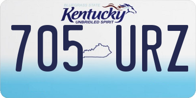 KY license plate 705URZ