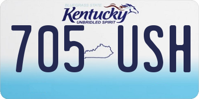 KY license plate 705USH