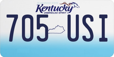 KY license plate 705USI