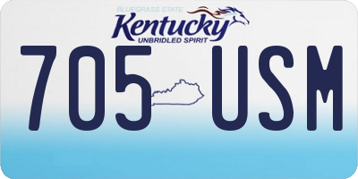 KY license plate 705USM