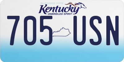 KY license plate 705USN