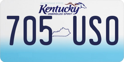 KY license plate 705USO