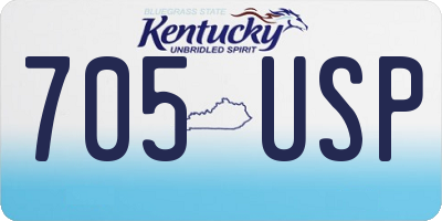 KY license plate 705USP