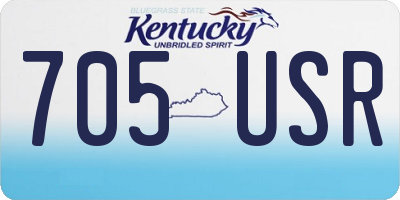 KY license plate 705USR