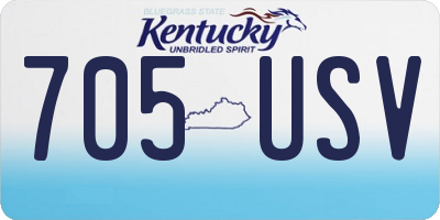 KY license plate 705USV