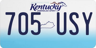 KY license plate 705USY